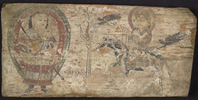 Khotanese king & Vaisravana